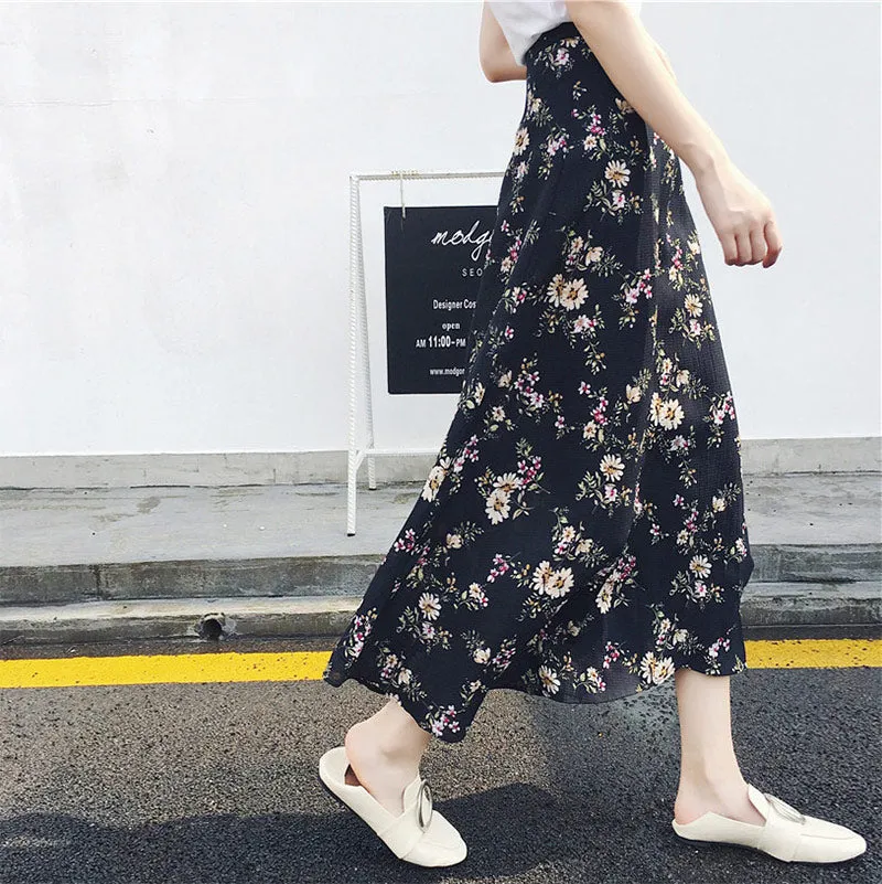 25 Colors 2019 Bohemian High Waist Floral Print Summer Skirts for Womens FREE SHIPPING