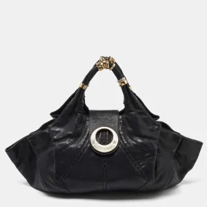Black Leather Rings Hobo