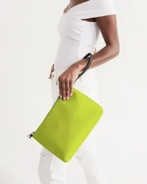 Bright Yellow Warm Green Zip Pouch | Bright Pure Yellow Warm Green | C25M0Y100K0