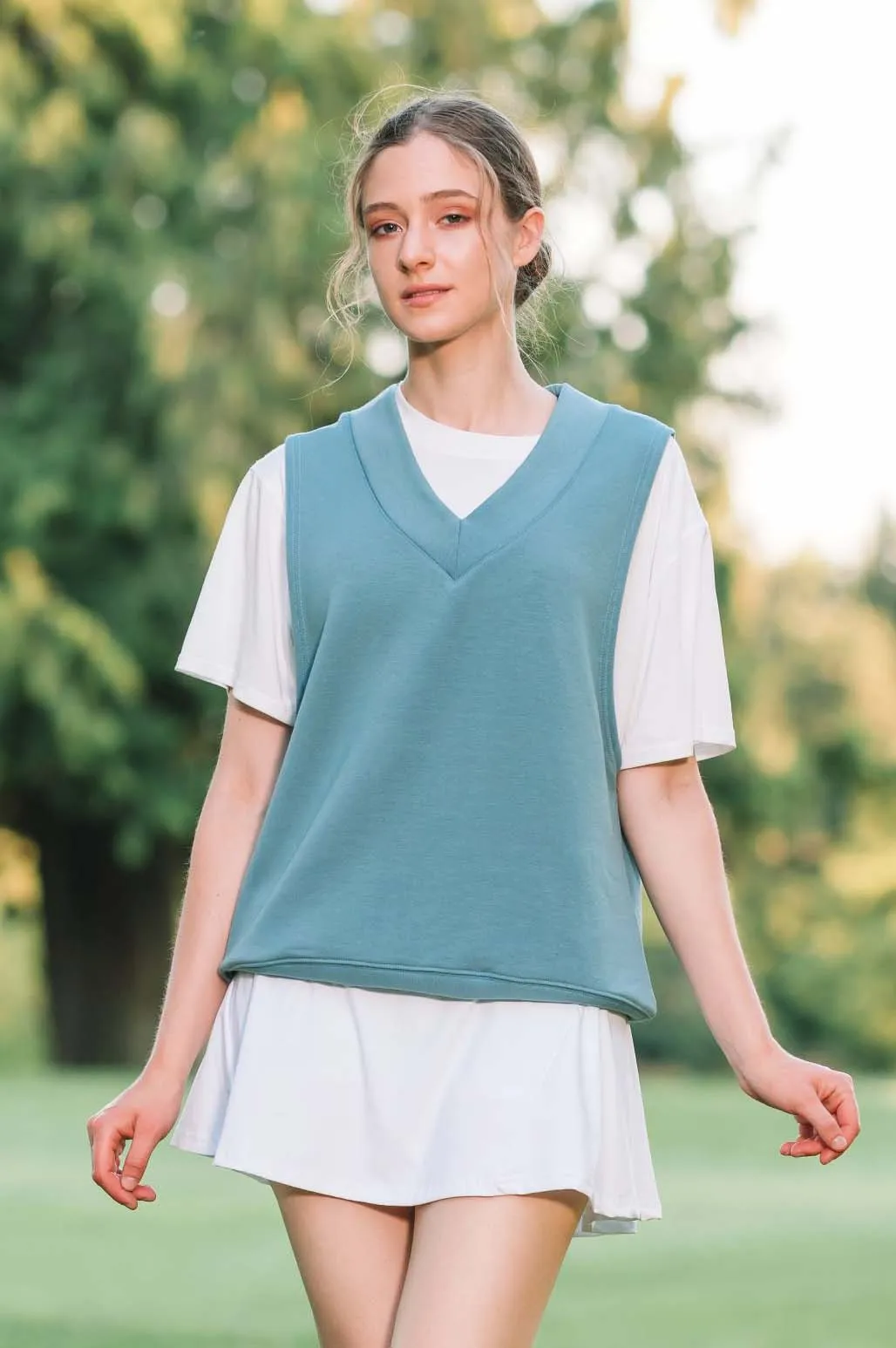 CAROL BAMBOO-BLEND FLEECE VEST (Final Sale)