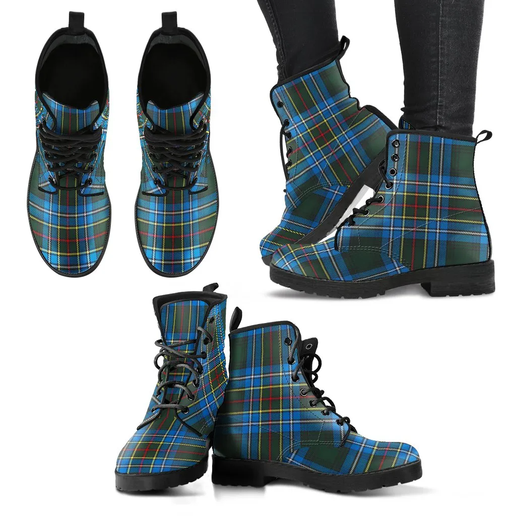 Cockburn Modern Tartan Leather Boots