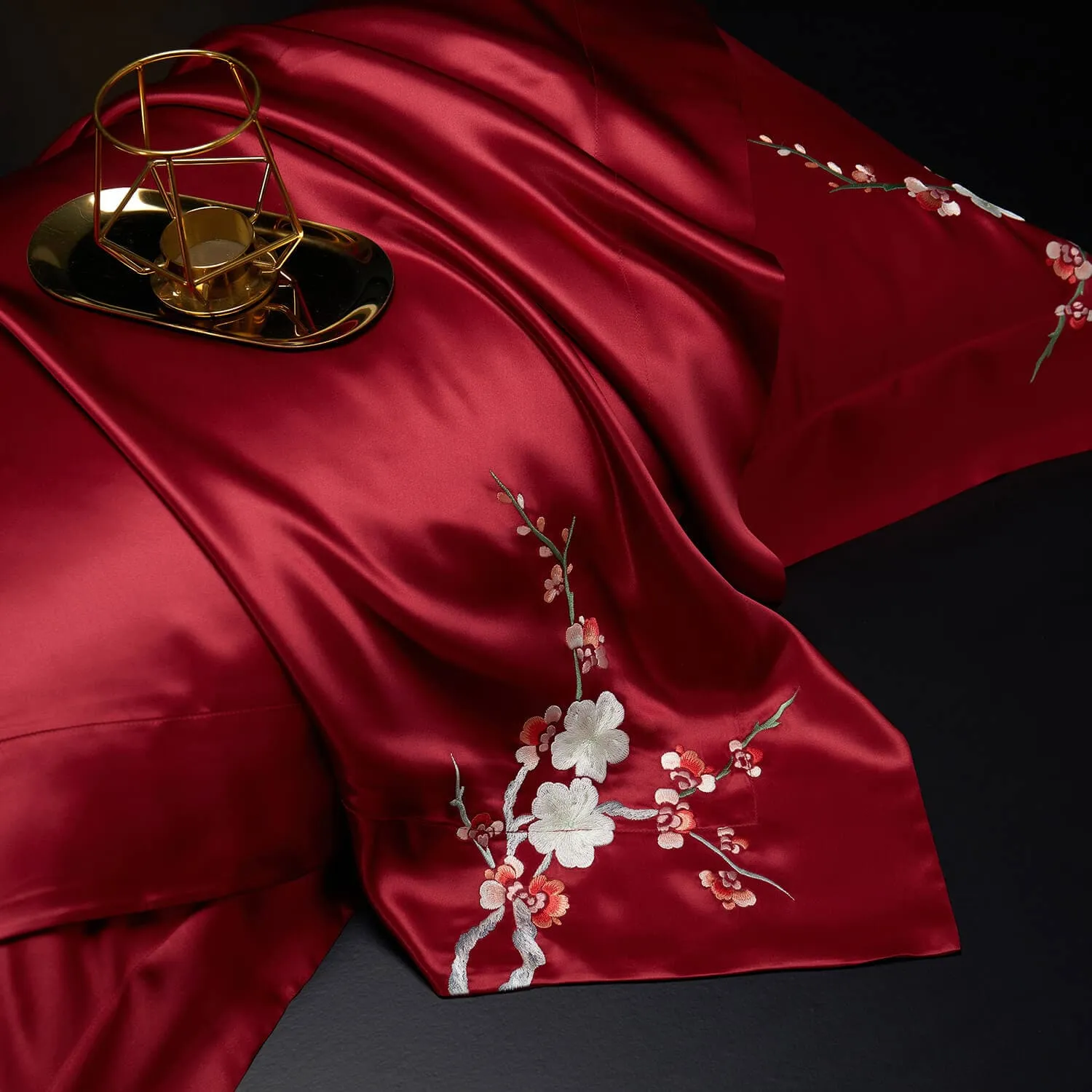 DISANGNI 100% mulberry silk silk pillowcase, used for hair and skin, envelope type, double-sided silk, embroidery, 600 yarns, 1PC