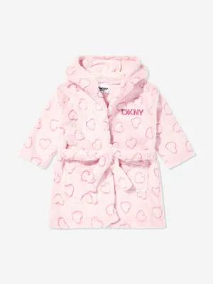 DKNY Baby Girls Heart Bathrobe in Pink
