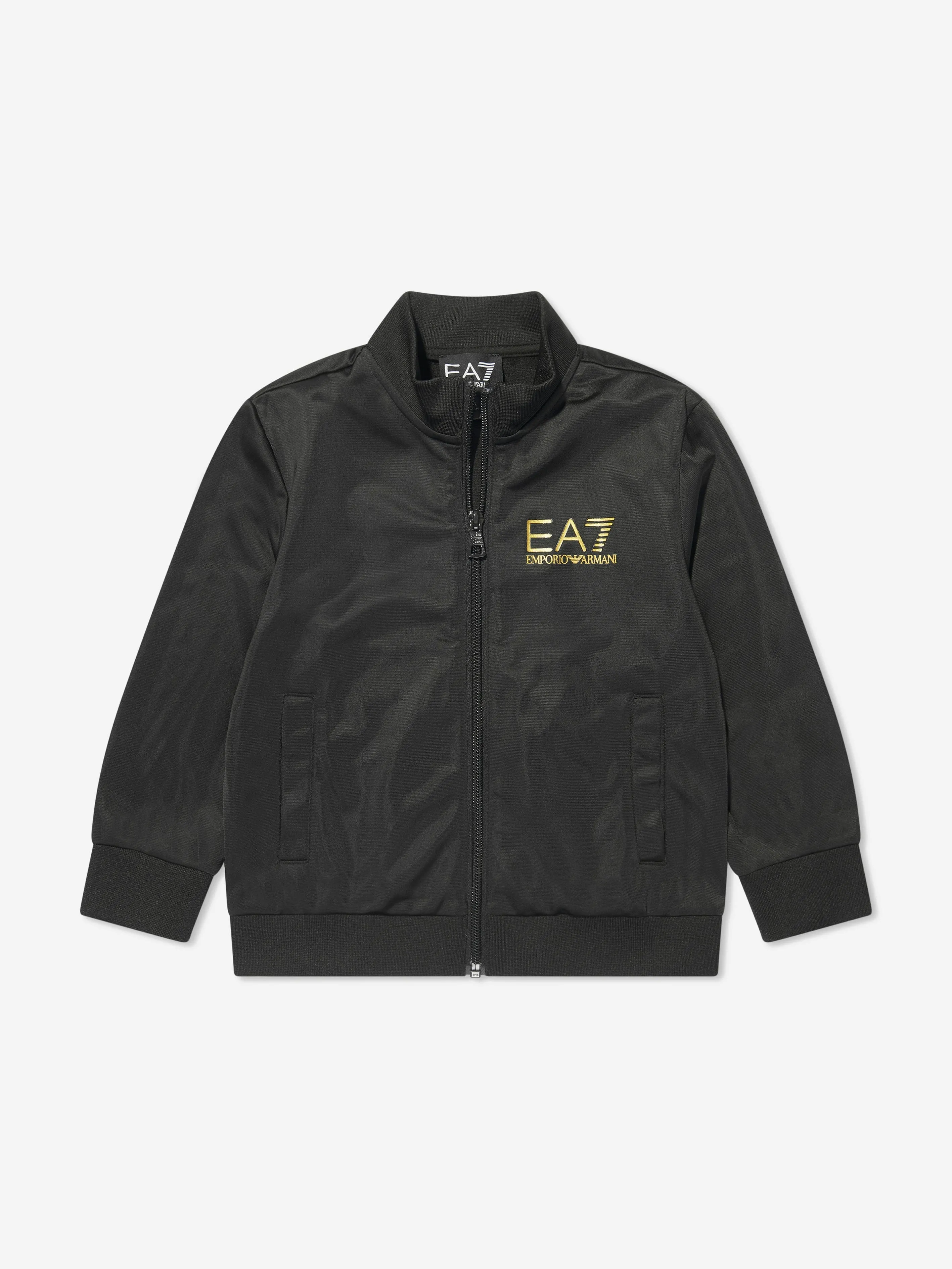 EA7 Emporio Armani Boys Train Core ID Tracksuit in Black