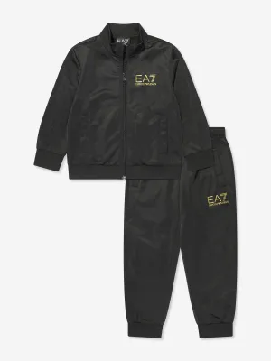 EA7 Emporio Armani Boys Train Core ID Tracksuit in Black