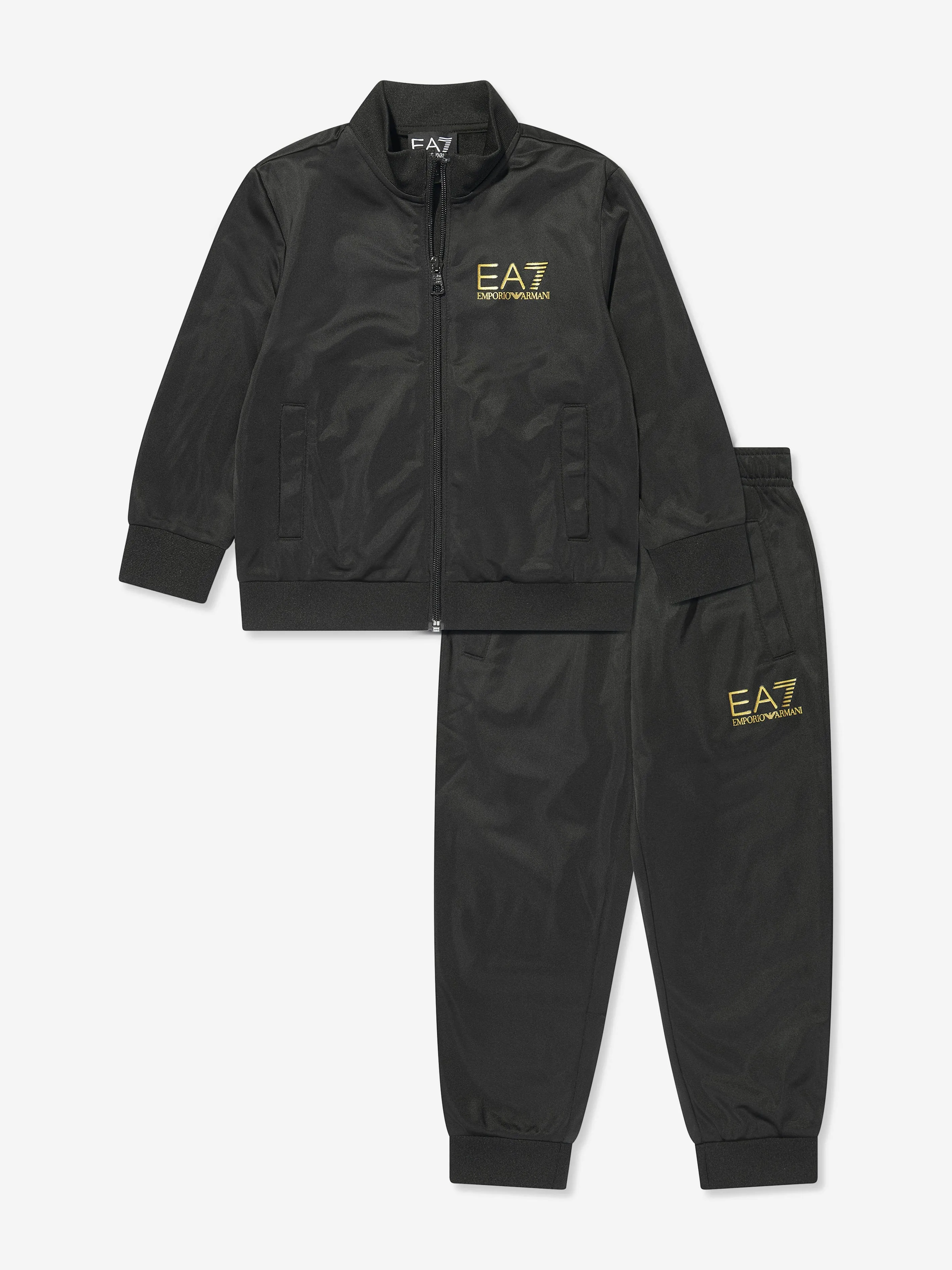 EA7 Emporio Armani Boys Train Core ID Tracksuit in Black