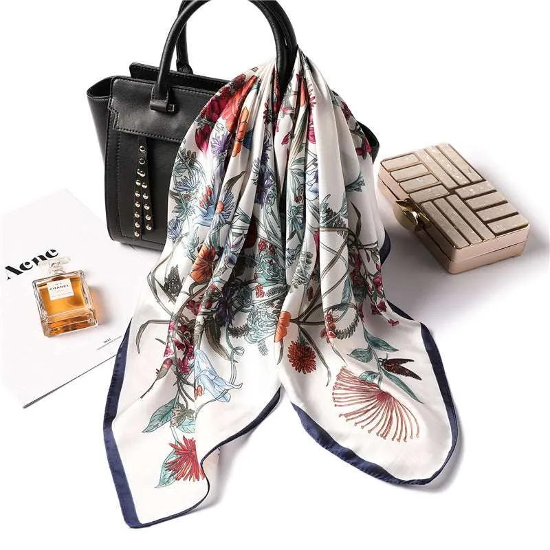 Elegant Imitation Silk Scarf - Luxurious and Versatile Accessory