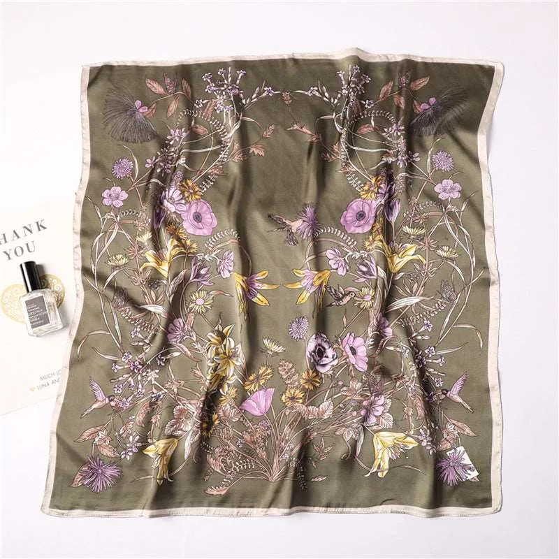 Elegant Imitation Silk Scarf - Luxurious and Versatile Accessory