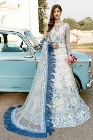 Elegant Pakistani White Dress in Long Style #PF439