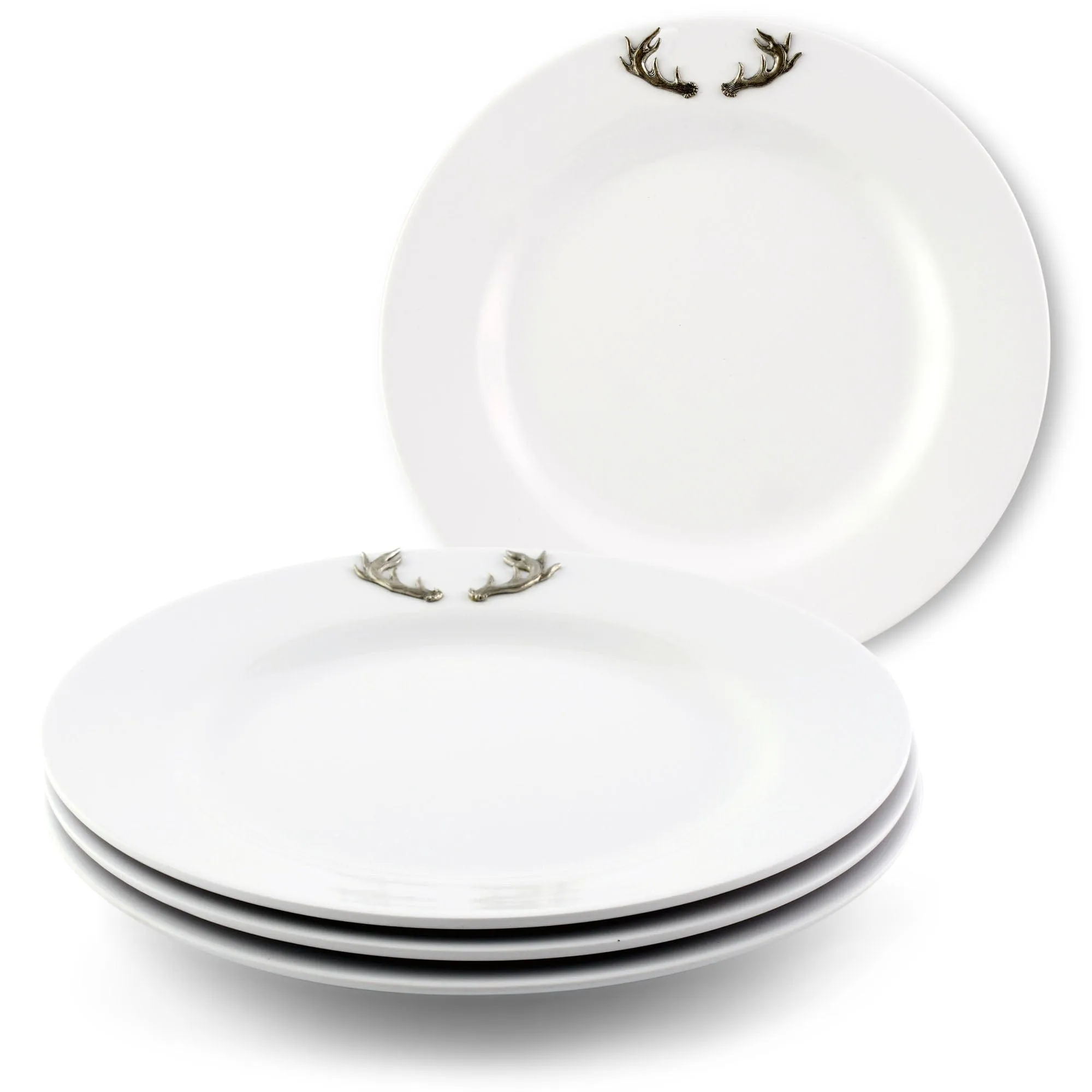 Elk / Deer Antlers Melamine Lunch Plates - Set of 4
