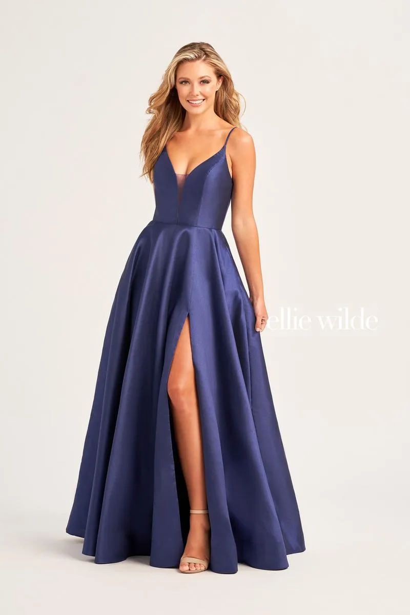 Ellie Wilde A-Line Satin Prom Dress EW35232