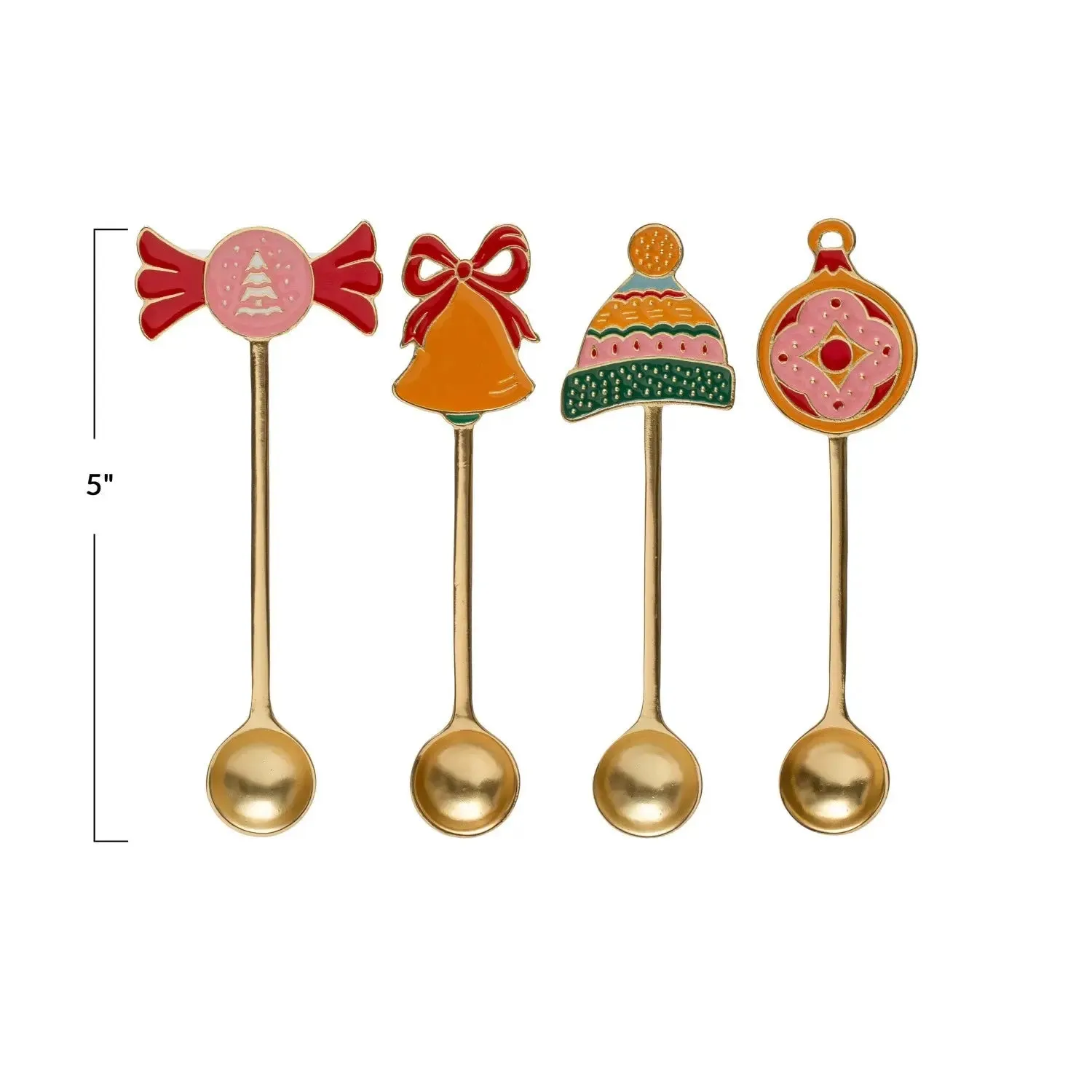 Enameled Holiday Spoon, 4 Styles
