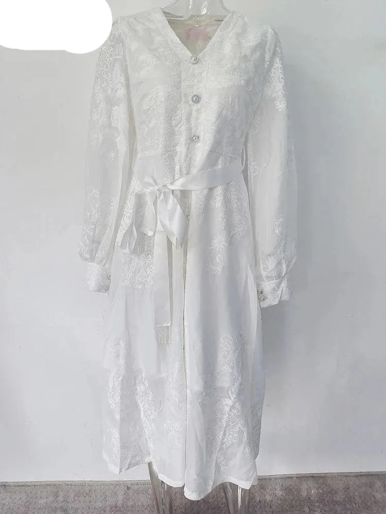 Fairy Style V-Neck Embroidered Dress