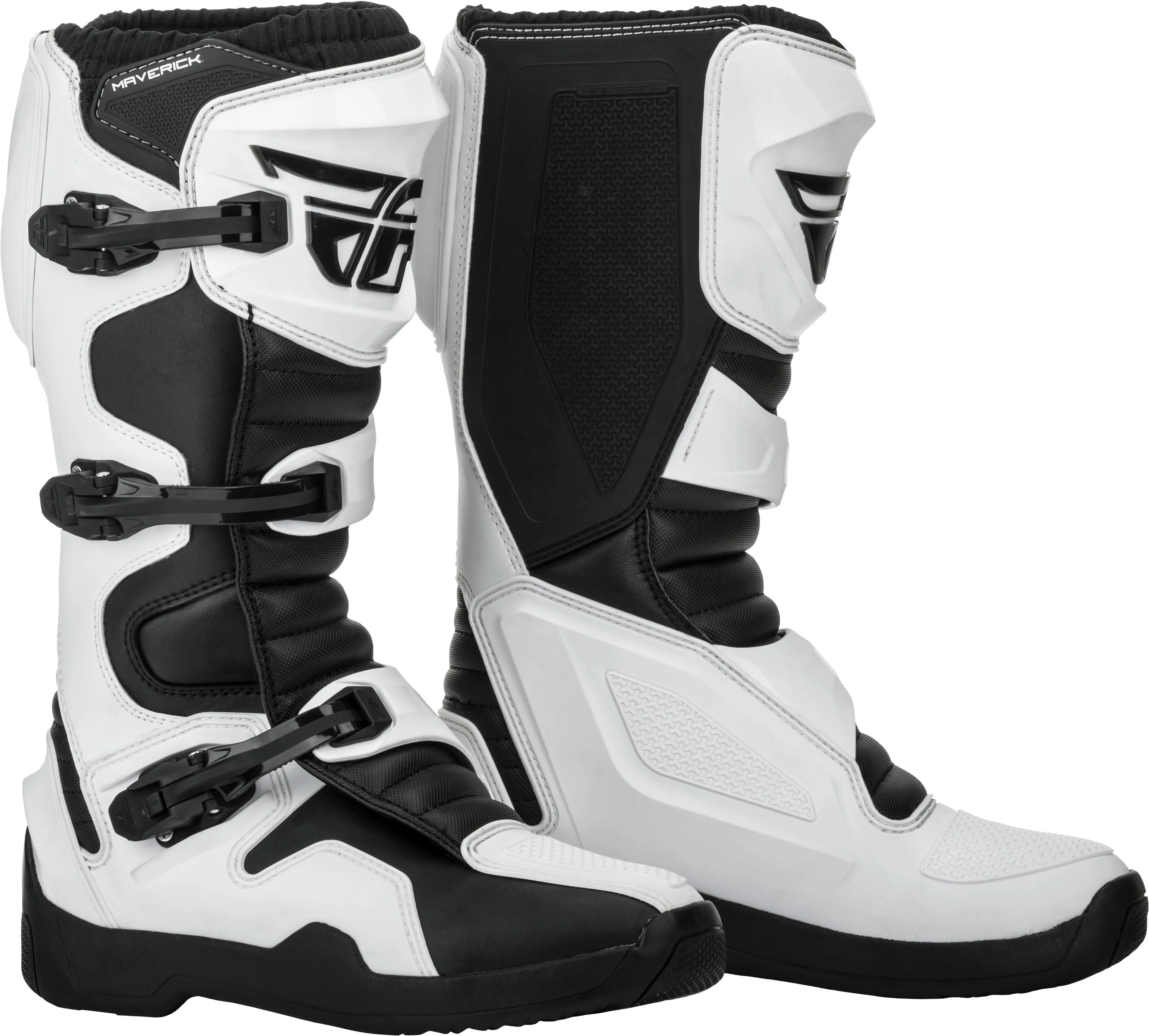 FLY RACING MAVERIK BOOTS WHITE/BLACK SZ 07 364-67507