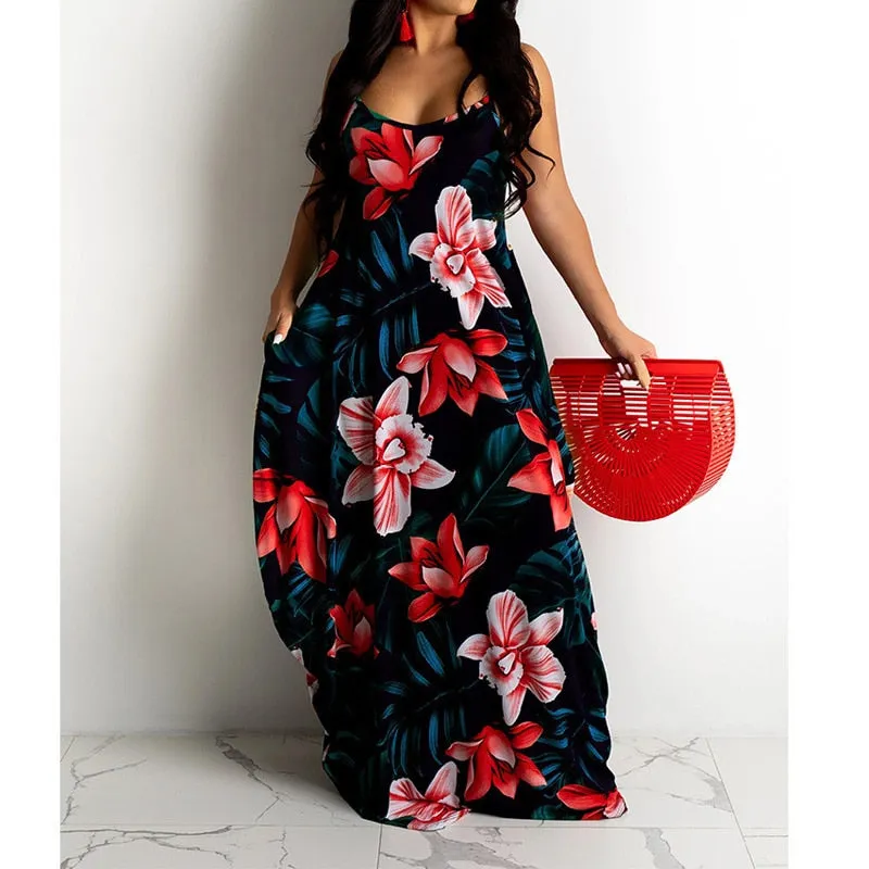 Funki Buys | Dresses | Women's Long Floral Summer Dresses