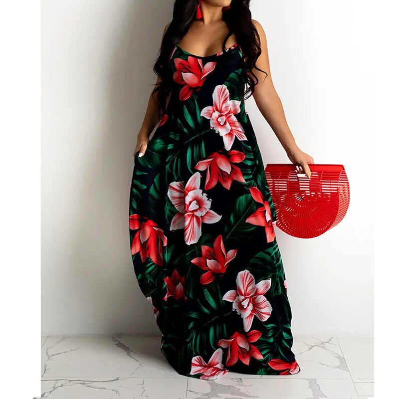 Funki Buys | Dresses | Women's Long Floral Summer Dresses