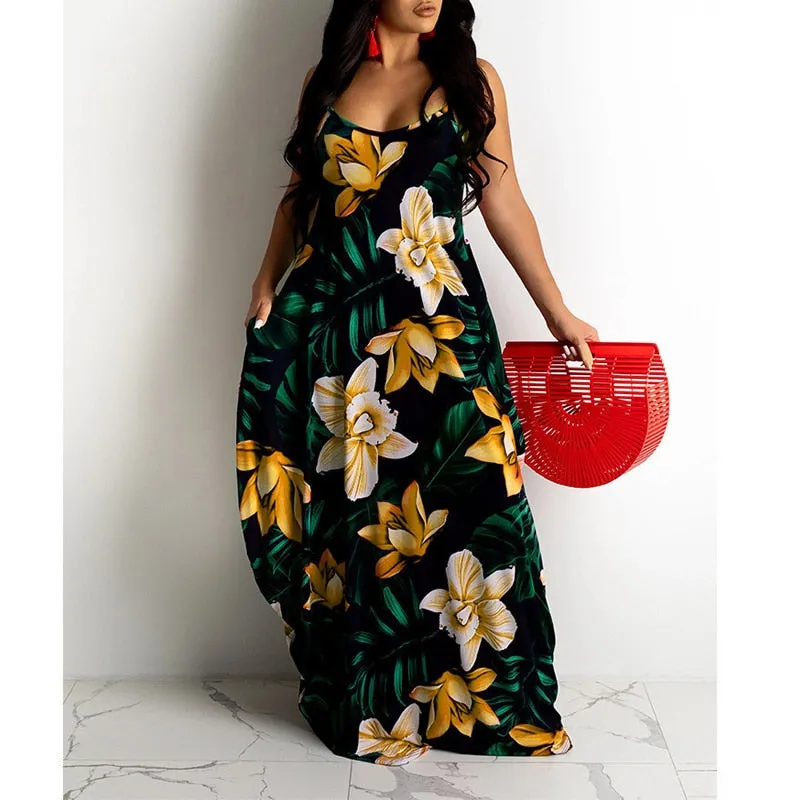Funki Buys | Dresses | Women's Long Floral Summer Dresses
