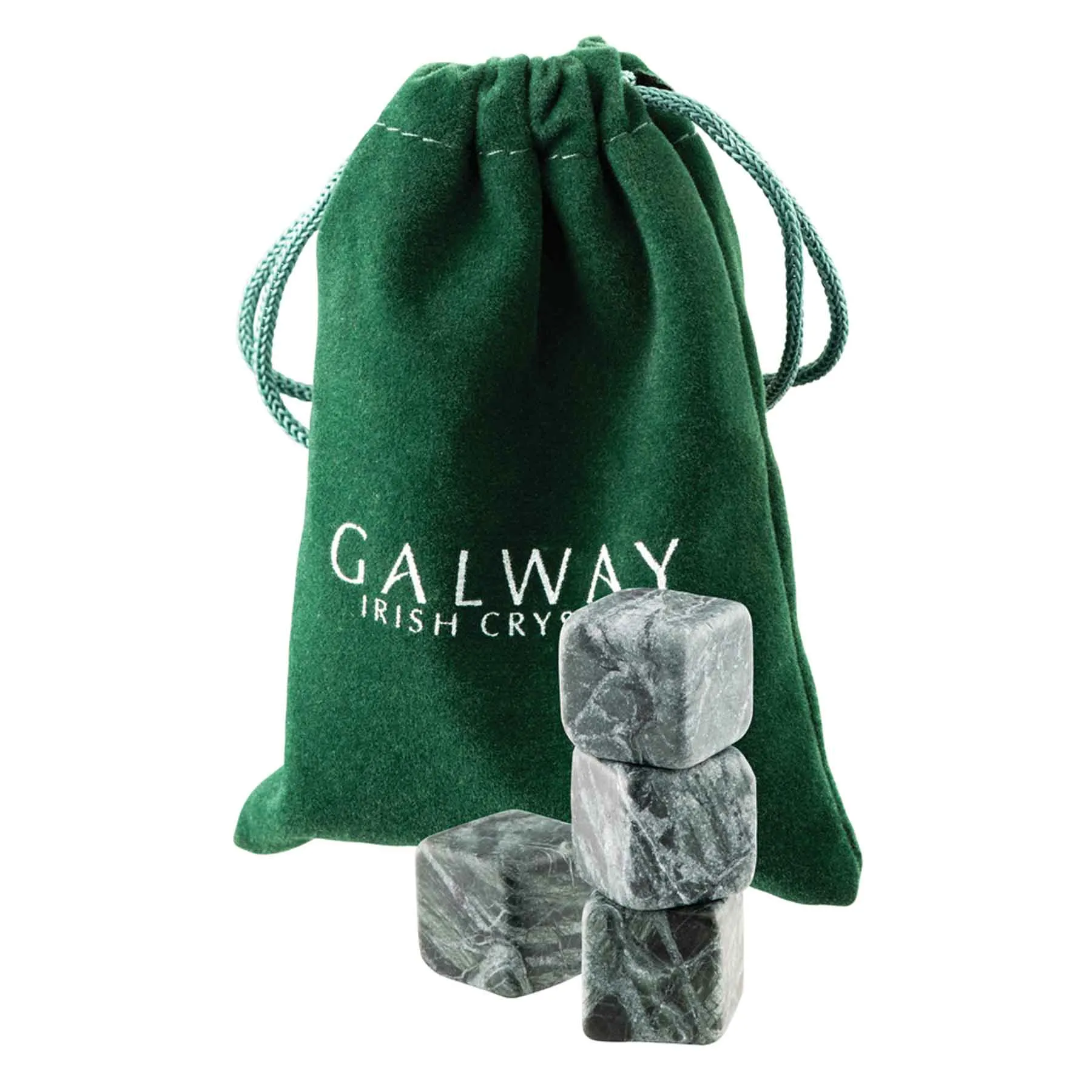 Galway Crystal Cooling Stones Set of 4 - Green Marble