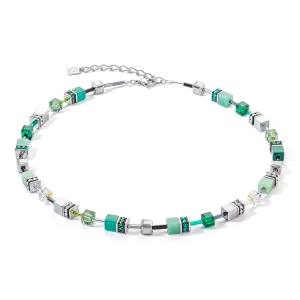 GeoCUBE® Iconic necklace silver-green
