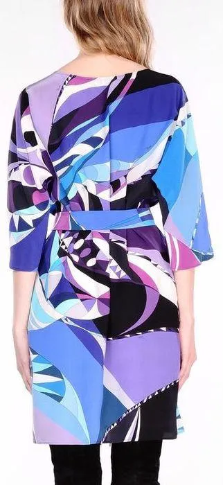 Geometric Abstract Printed Jersey Tunic Dress