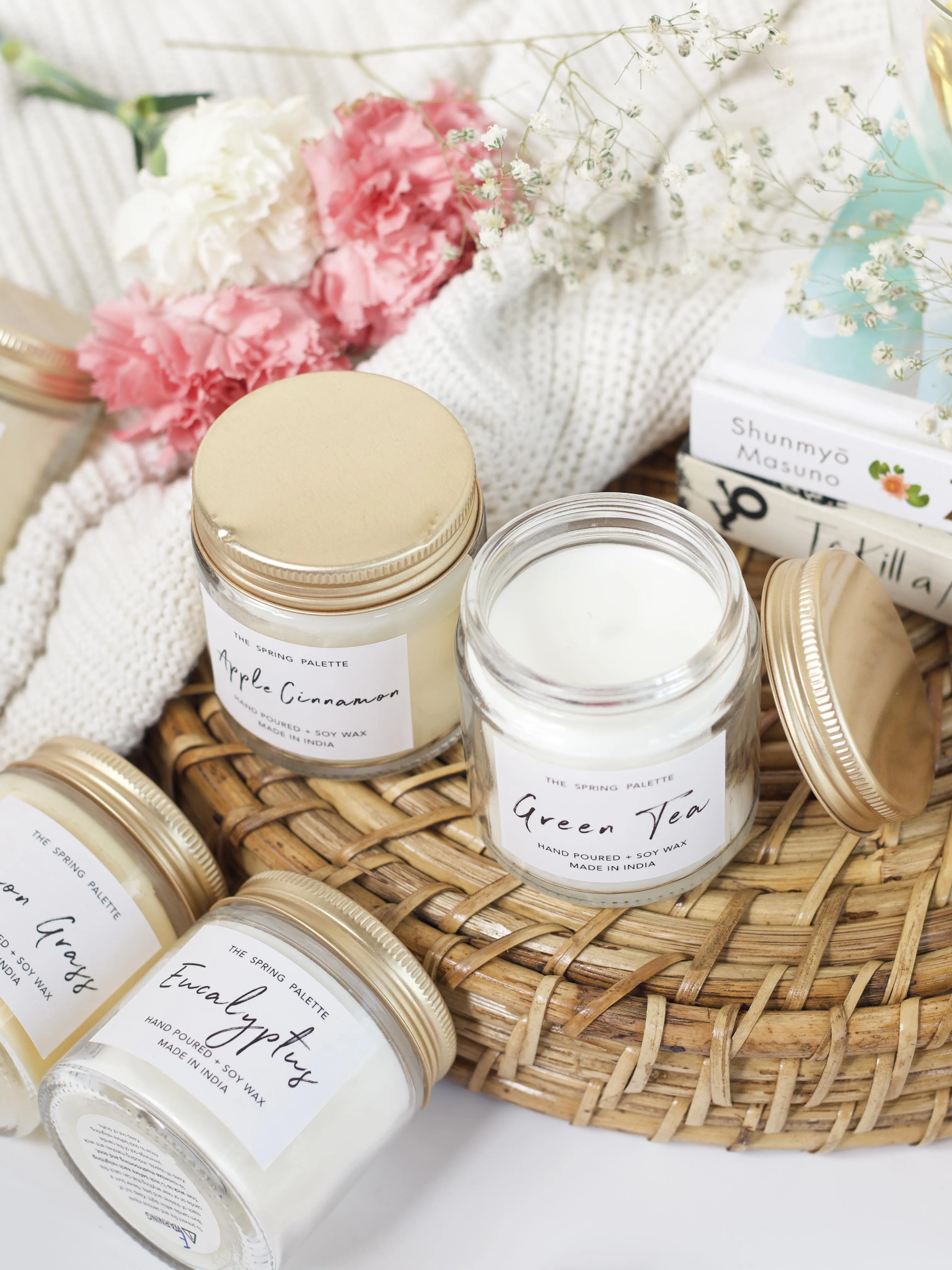 Green Tea Flower - Pure Soy Wax Candle