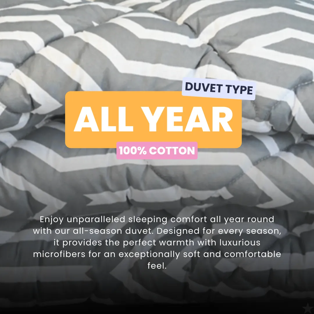 HappyDuvet Mechano - 100% Cotton all season Coverless duvet