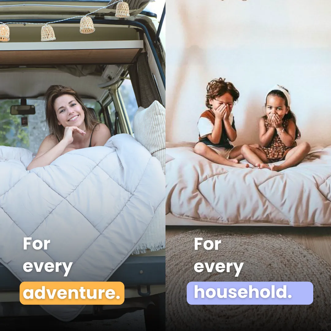 HappyDuvet Mechano - 100% Cotton all season Coverless duvet