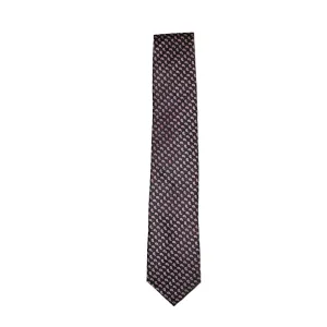 HEMLEY Micro Paisley Silk Tie BLACK/PINK
