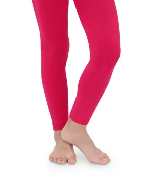 Jefferies Pima Cotton Footless Tights Red