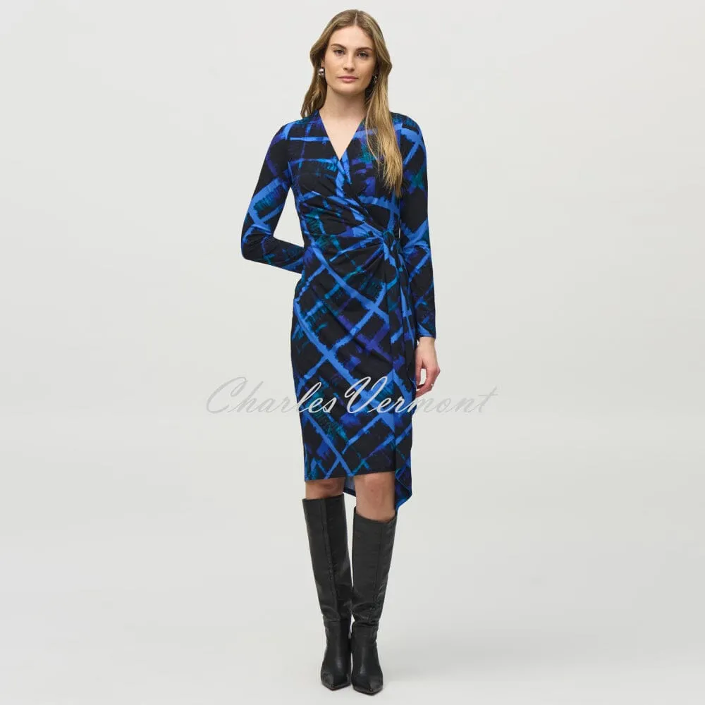 Joseph Ribkoff Abstract Print Wrap Dress - Style 244131