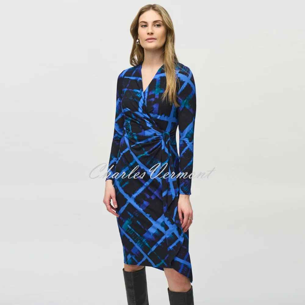 Joseph Ribkoff Abstract Print Wrap Dress - Style 244131