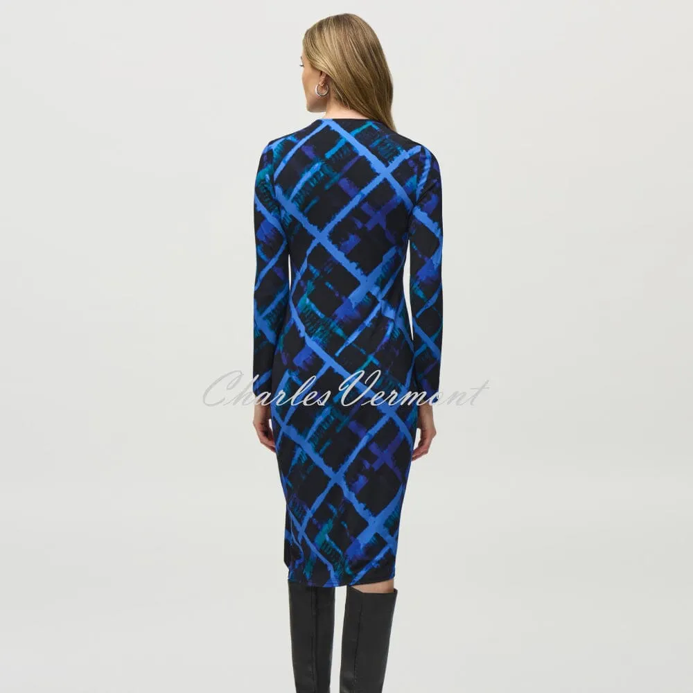Joseph Ribkoff Abstract Print Wrap Dress - Style 244131