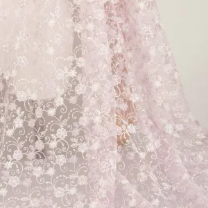 Metallic Floral Lace Design-2 Lilac