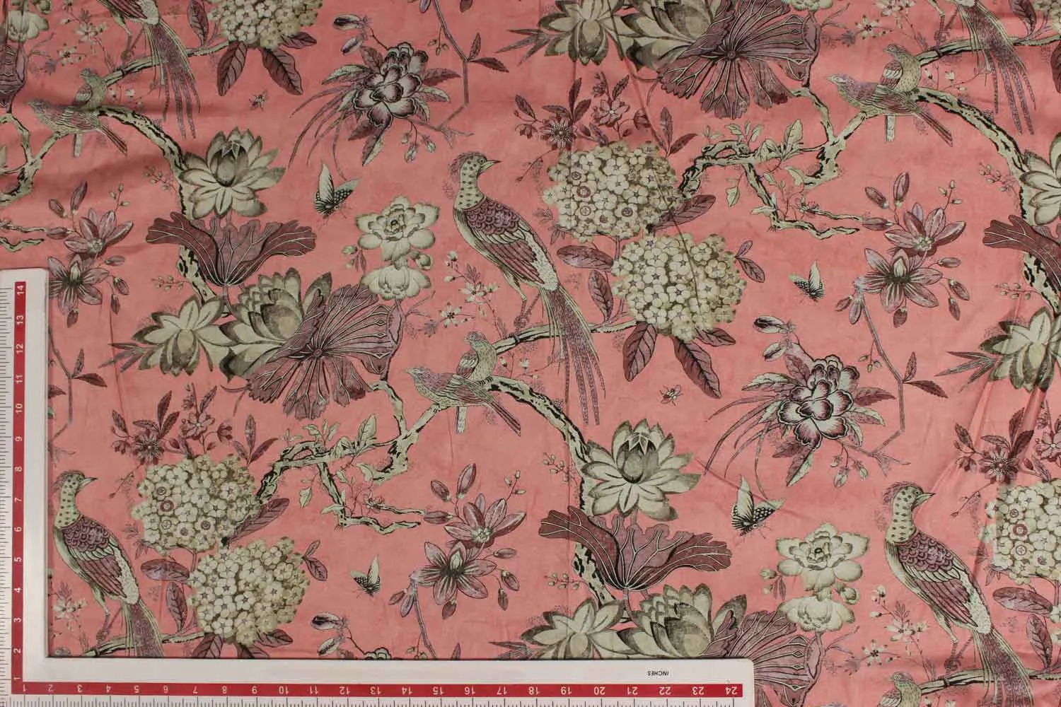 Multicolor Floral Printed Spun Twill Viscose Fabric