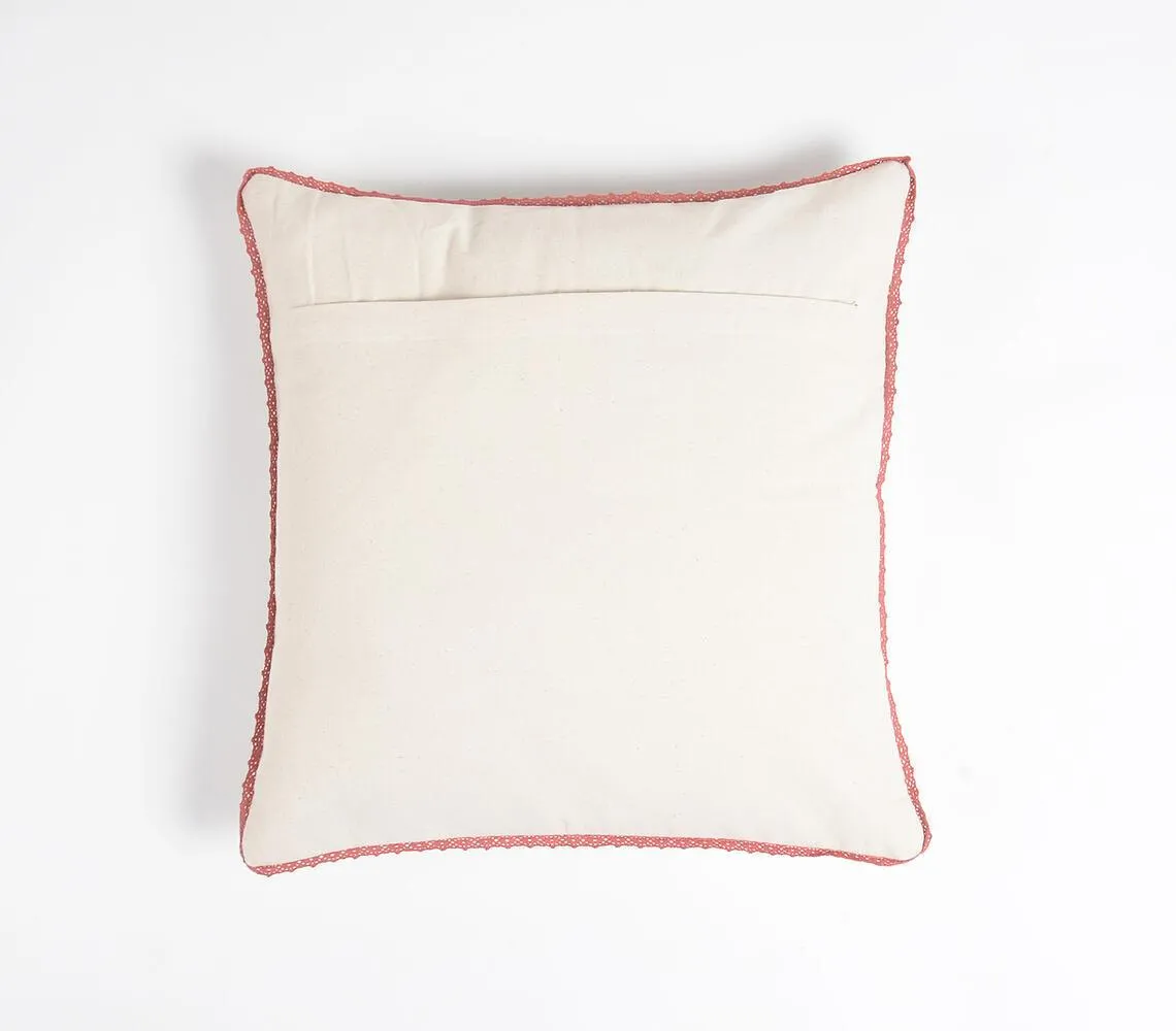 Oh Happy Day Cushion Cover Lace Piping