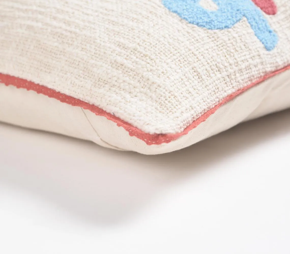 Oh Happy Day Cushion Cover Lace Piping