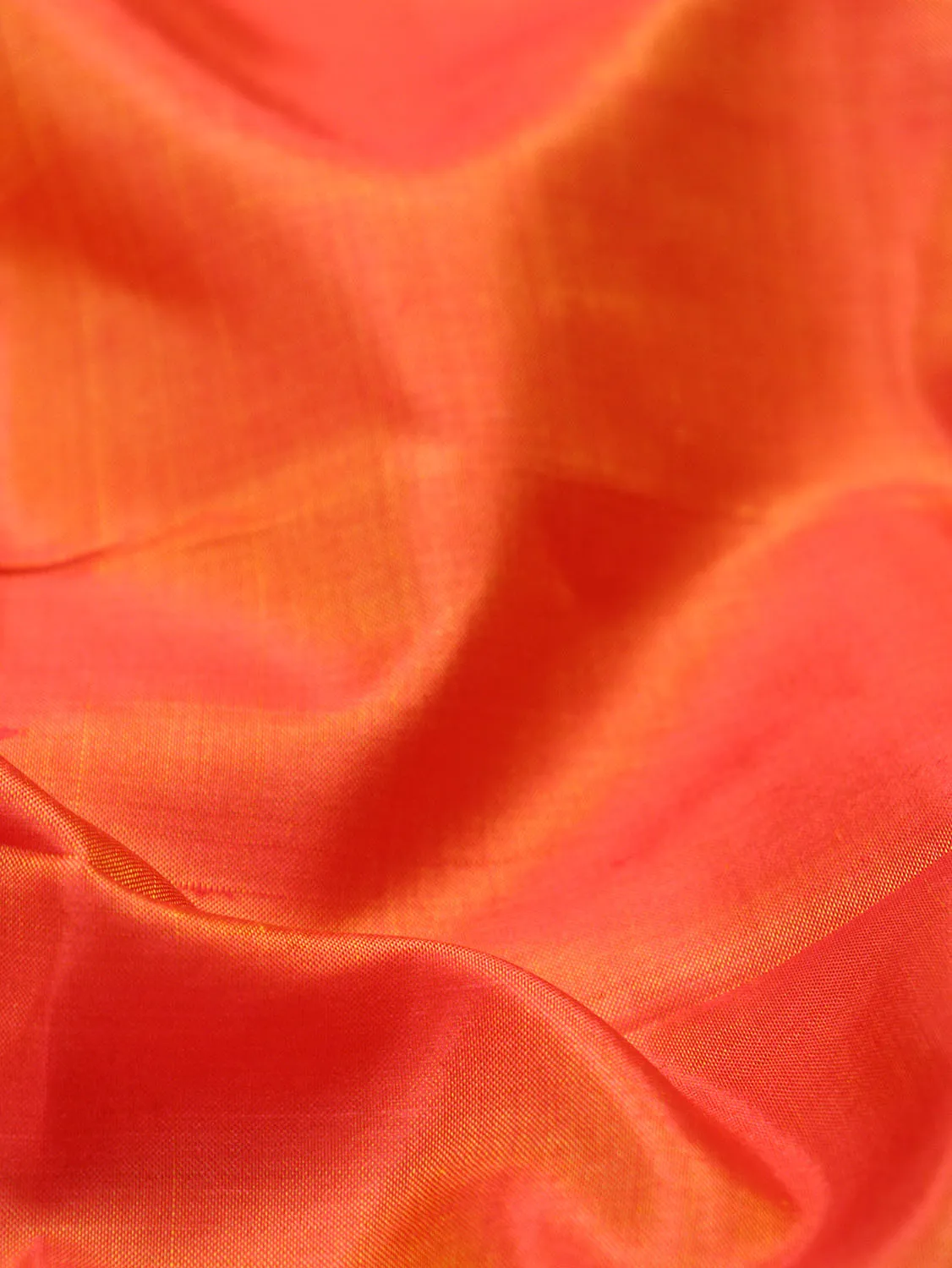 Orange dual tone Pure Silk Fabric - 1 Mtr of Luxurious Elegance