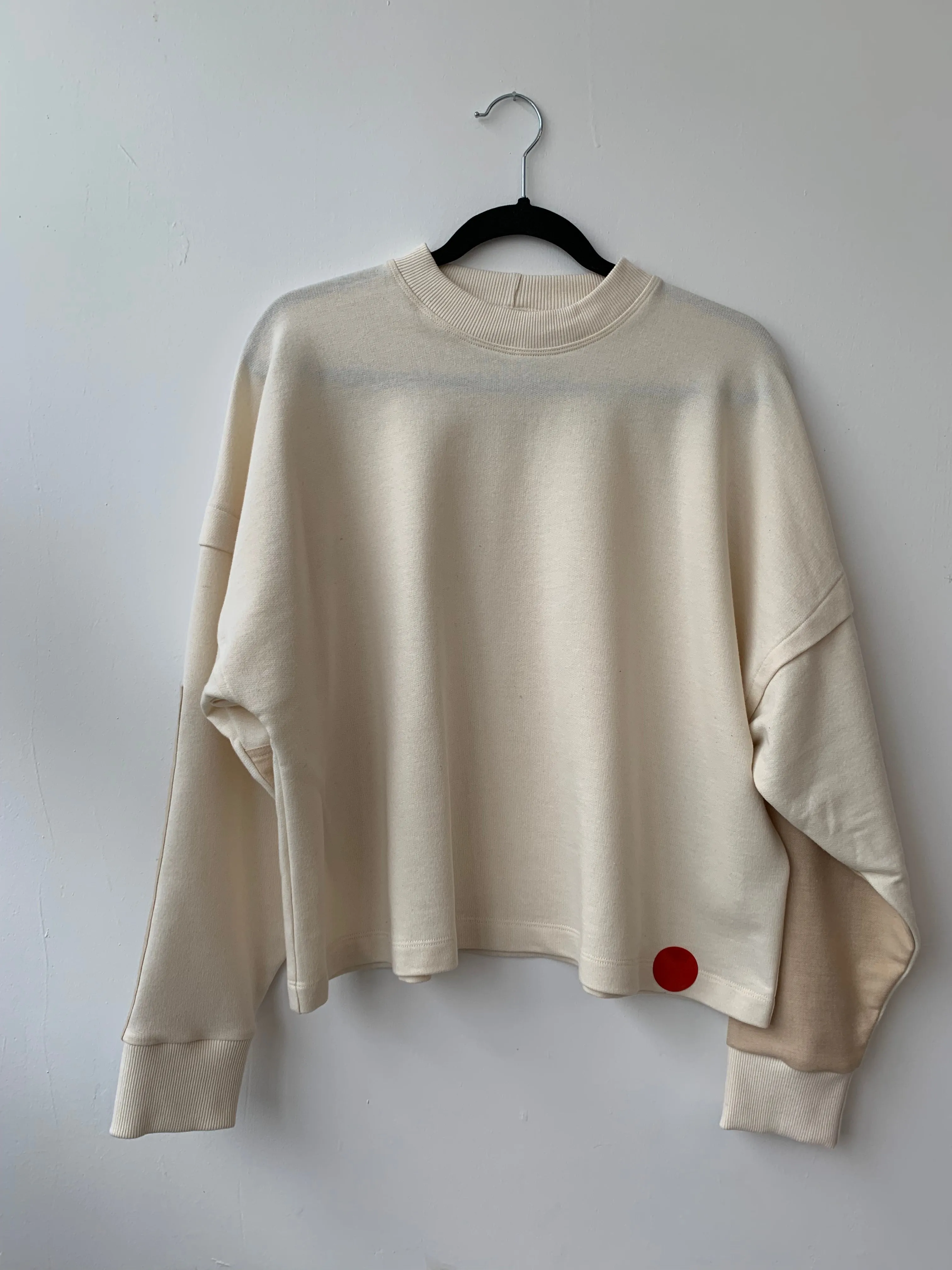 PERKO beige top - M/L (2) with small stain at front