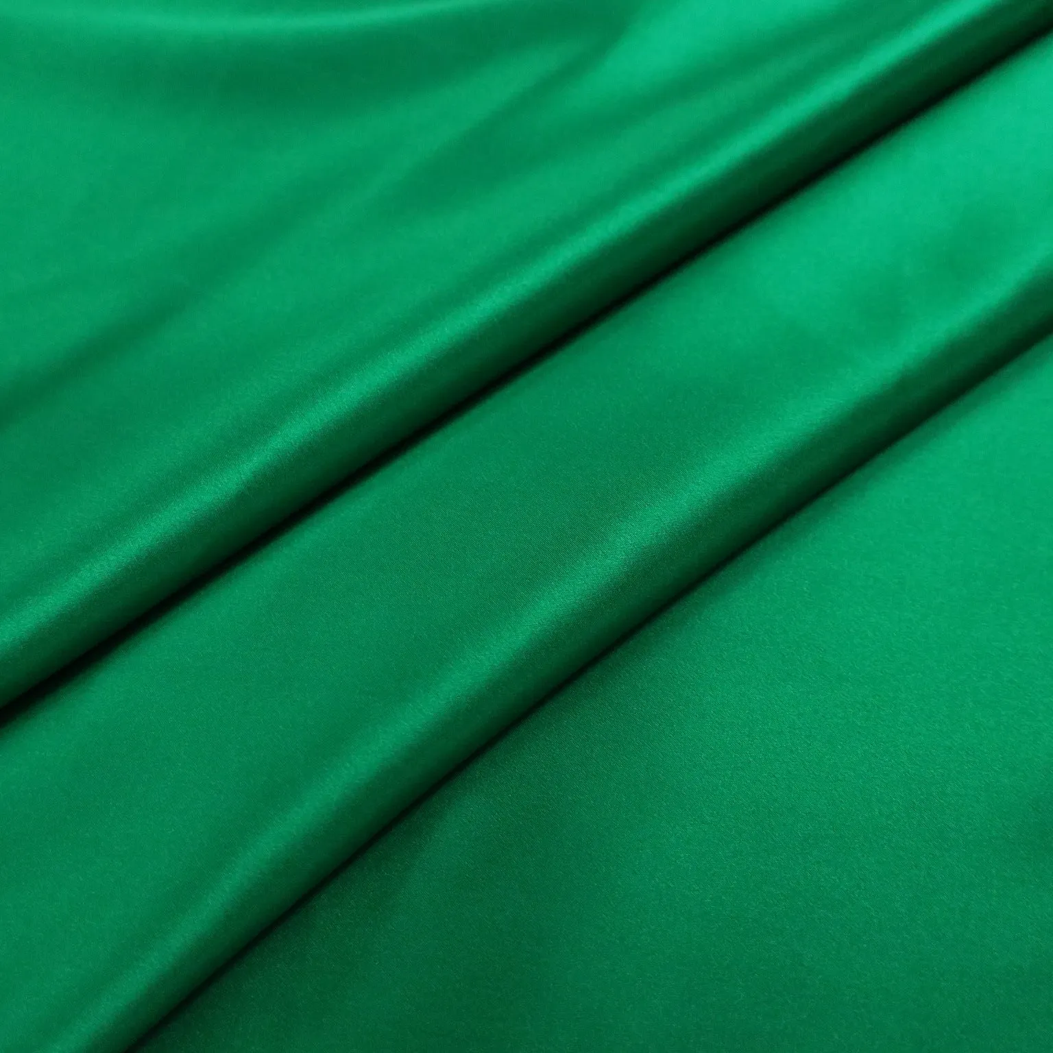 Silk Charmeuse Fabric Cadmium Green Solid 54" 19mm