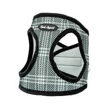 Step In Dog Harness, Black Plaid, S