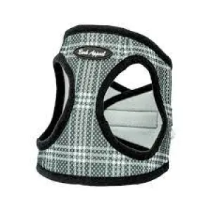 Step In Dog Harness, Black Plaid, S