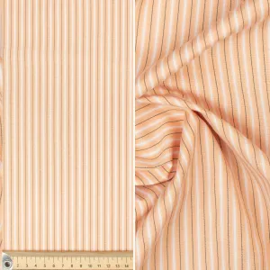 Stripe Shirting Design-16 Coral & White