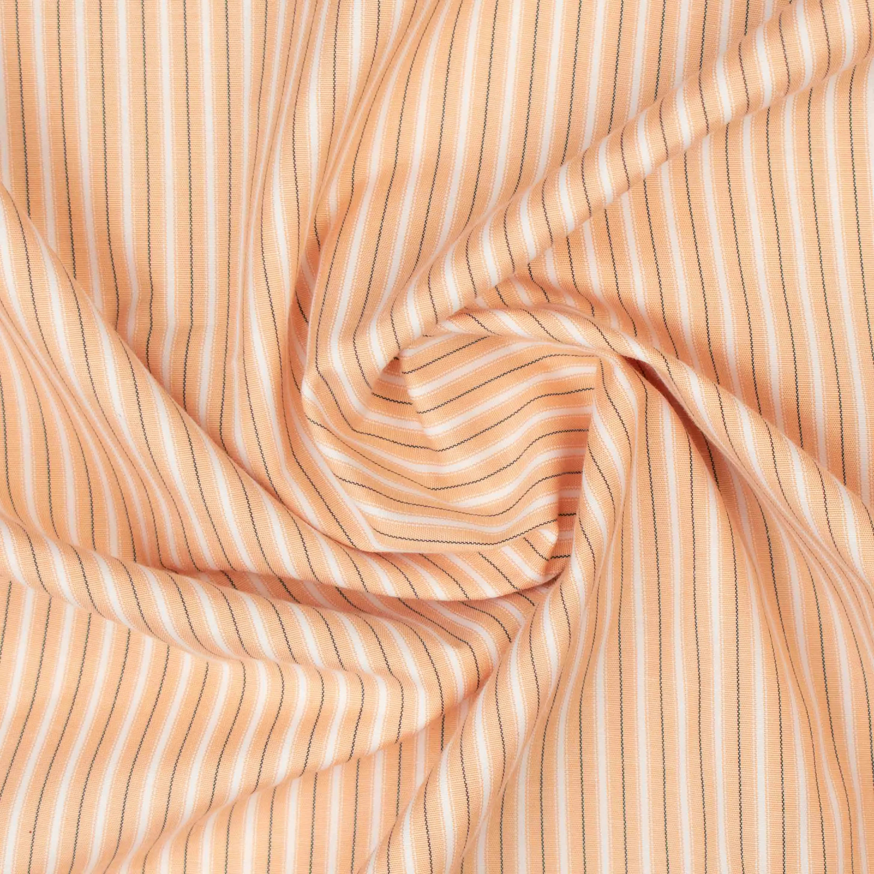 Stripe Shirting Design-16 Coral & White