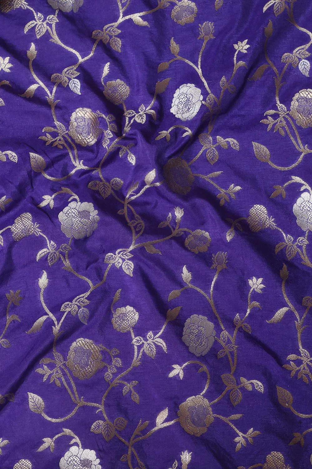 Stunning Elegant Blue Banarasi Silk Sona Roopa Suit With Banarasi Kimkhwab Design Silk Dupatta
