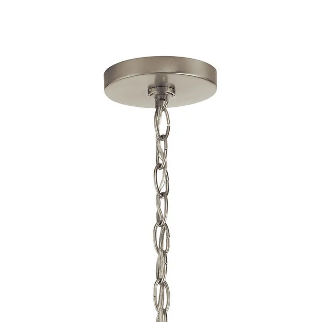 Valserrano 32 in. 9 Lights Chandelier Brushed Nickel Finish Clear Seeded