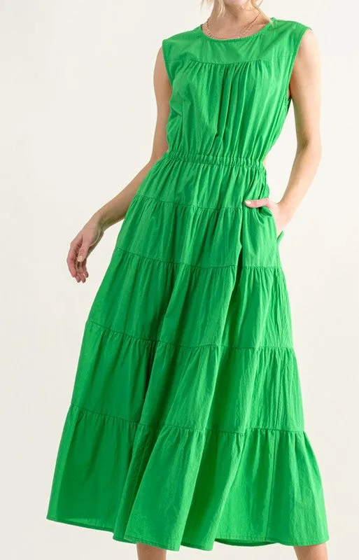 Vestido Midi Cintura Elastica