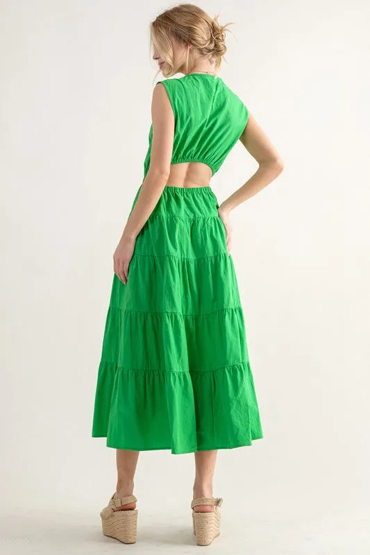 Vestido Midi Cintura Elastica