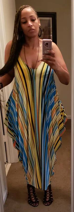 Waterfall Stripe Maxi Dress