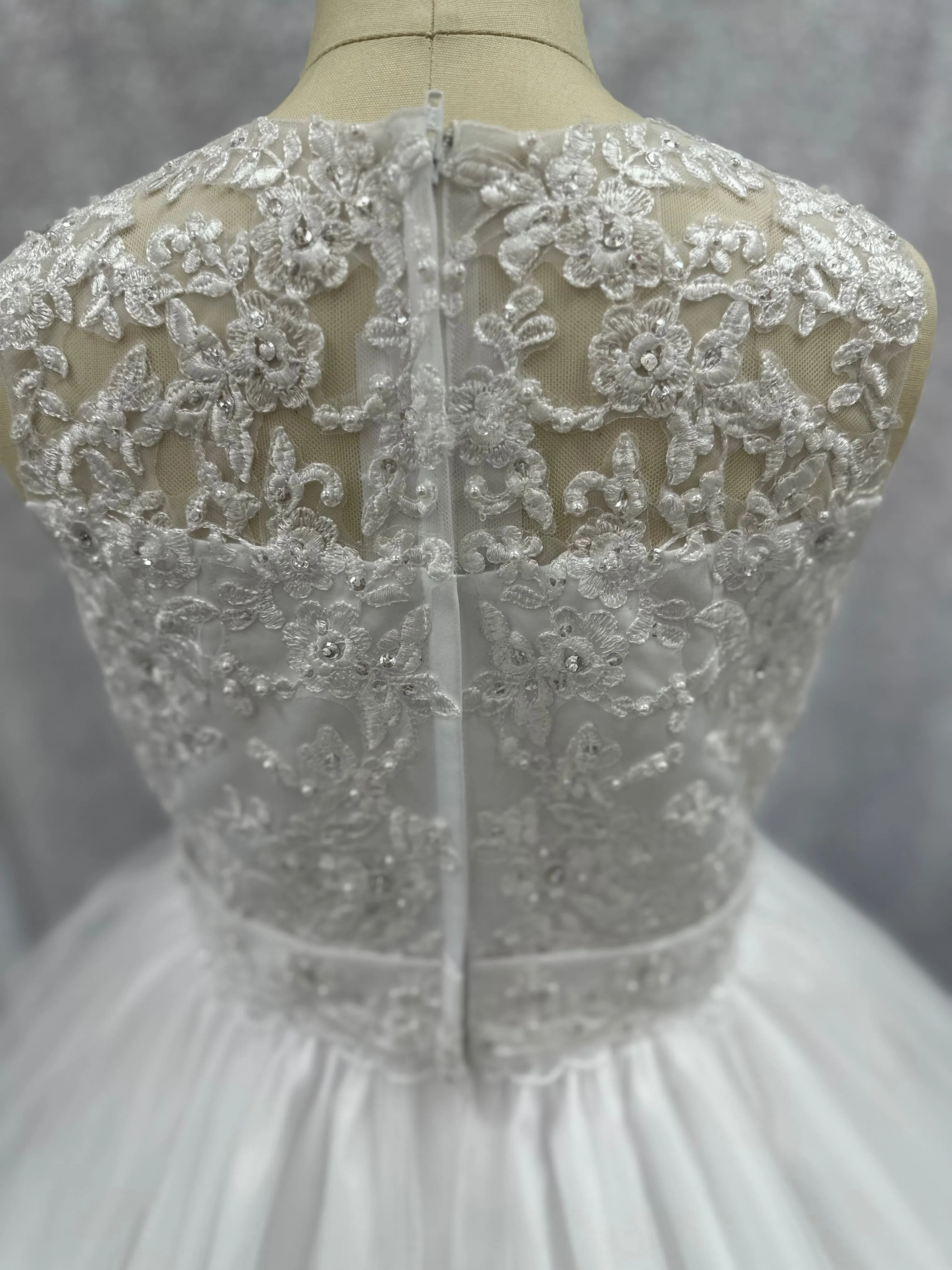 White Pearl Communion Dress