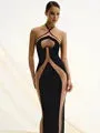 Woman Clothing Turtleneck Long Maxi Dress Streetwear 2024 Autumn Female Long Sleeve Bodycon Solid White Evening Party Dresses
